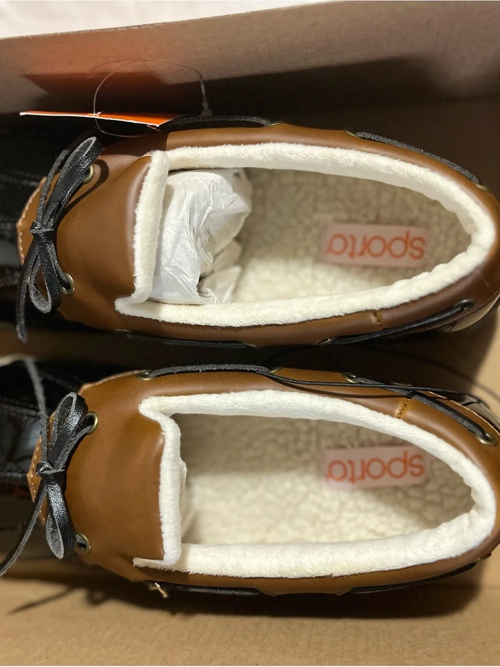 Sporto Black and Brown Women's Duck-Style Slip-On Boots Size 9 New in Box